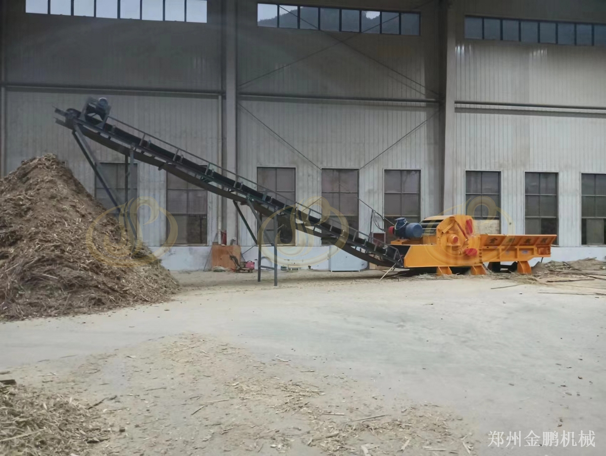 郑州金鹏树叶粉碎机助力园林落叶资源化处理应用现场